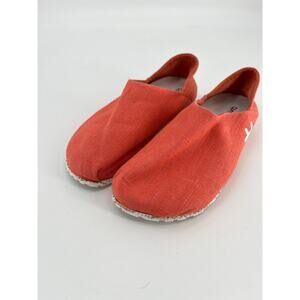 OTZ Cork Lite Slip On Footbed Shoes Sz 40 Coral Pink Linen Fabric